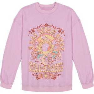 imageBillabong Girls French Terry Pullover Crew Neck Sweatshirt Soft ampamp Comfortable Oversized FitLilac Smoke Day