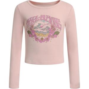 imageBillabong Girls Long Sleeve Snug Fit Ribbed TShirtPowder Pink