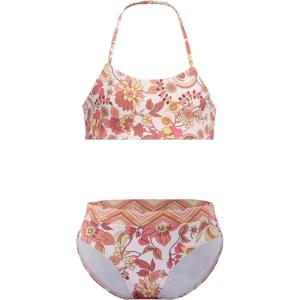 imageBillabong Girls TwoPiece Bikini Swimsuit Set UPF 50 Sun Protection QuickDry Bathing SuitWhitecap Wildflower