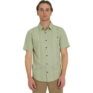 imageBillabong Mens Printed Short Sleeve Woven Button Down ShirtSage Frost