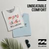 imageBillabong Mens 2 Pack Short Sleeve Lounge Crew Tee Graphic Lounge Wear CrewneckClearwaterWhite