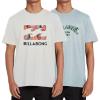 imageBillabong Mens 2 Pack Short Sleeve Lounge Crew Tee Graphic Lounge Wear CrewneckClearwaterWhite