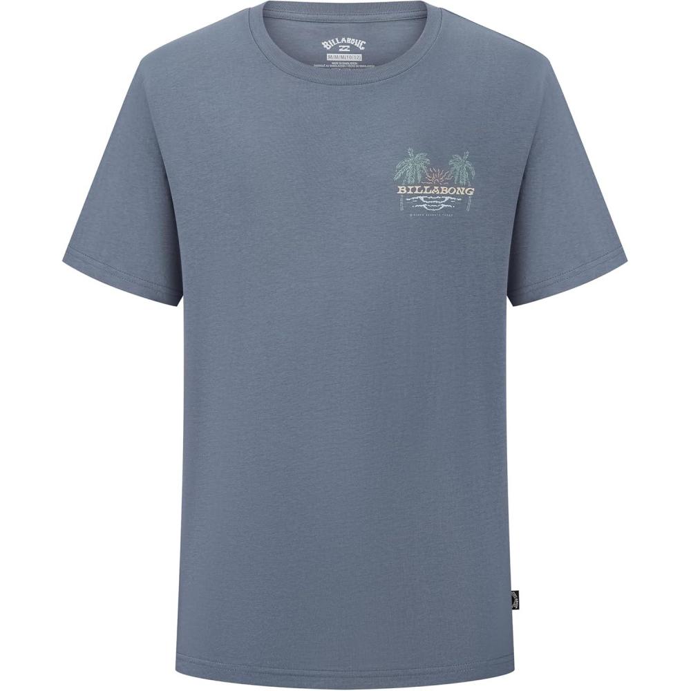 imageBillabong Boys Premium Short Sleeve Crew Neck Graphic TShirt Regular FitBlue Social
