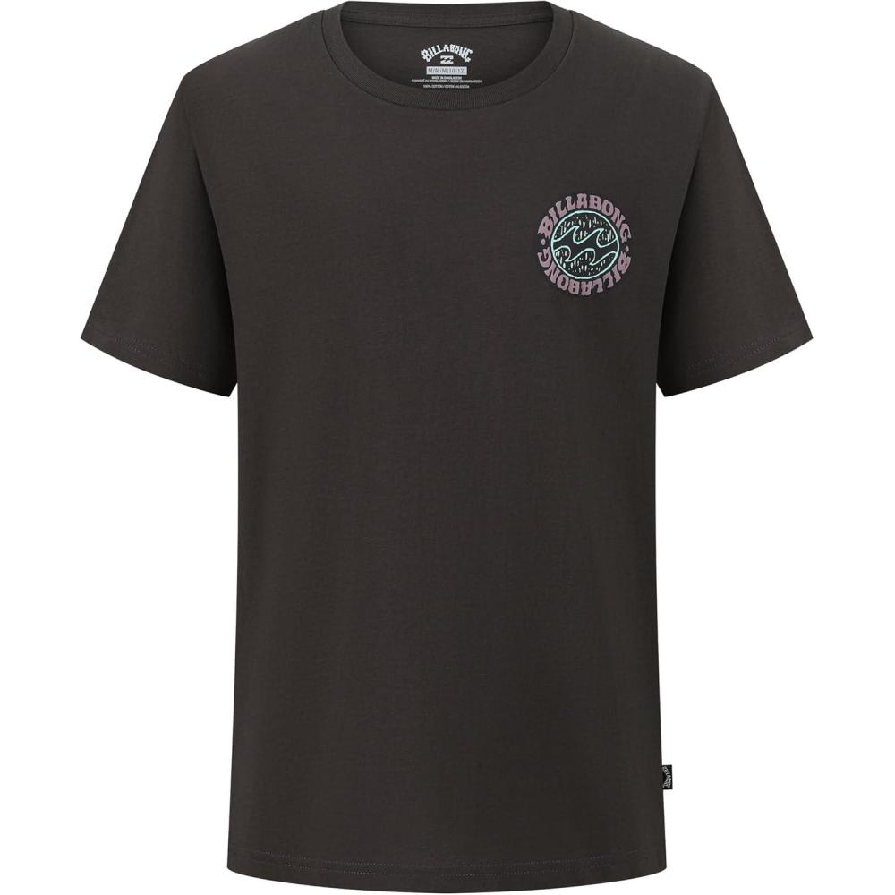 imageBillabong Boys Premium Short Sleeve Crew Neck Graphic TShirt Regular FitRaven Decal