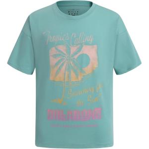 imageBillabong Girls Premium Short Sleeve Oversized Fit Graphic TShirtBlue Tropics