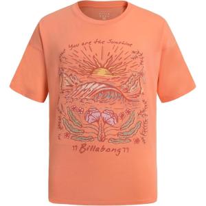 imageBillabong Girls Premium Short Sleeve Oversized Fit Graphic TShirtDesert Sunshine