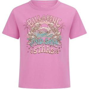 imageBillabong Girls Premium Short Sleeve Logo Graphic Tee Crew Neck TShirt Soft ampamp ComfortableCyclamen Stars