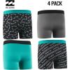imageBillabong Boys Underwear 4 Pack Boxer Briefs for Boys 618 Durable Stretch Breathable Moisture WickingAqua