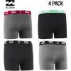 imageBillabong Boys Underwear 4 Pack Boxer Briefs for Boys 618 Durable Stretch Breathable Moisture WickingBlack grey