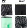 imageBillabong Boys Underwear 4 Pack Boxer Briefs for Boys 618 Durable Stretch Breathable Moisture WickingMint