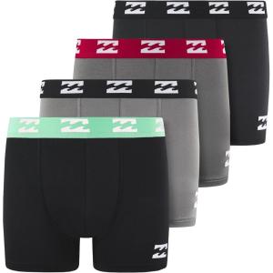 imageBillabong Boys Underwear 4 Pack Boxer Briefs for Boys 618 Durable Stretch Breathable Moisture WickingBlack grey