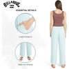 image:imageBillabong Womens Premium Quality Rayon High Waisted Wide Leg Beach PantsDusk Blue