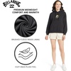 image:imageBillabong Womens Regular Fit Midweight Super Soft Brushed Fleece Pullover HoodieBlack Sands
