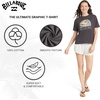 image:imageBillabong Womens Regular Fit Premium Soft Cotton Tee Short Sleeve Graphic TShirtBlack Sands