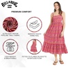 image:imageBillabong Womens Relaxed Fit Casual Smocked Top Maxi DressBerry Pink