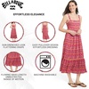 image:imageBillabong Womens Relaxed Fit Casual Smocked Top Maxi DressBerry Pink