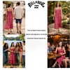 image:imageBillabong Womens Relaxed Fit Casual Smocked Top Maxi DressBerry Pink
