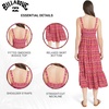 image:imageBillabong Womens Relaxed Fit Casual Smocked Top Maxi DressBerry Pink