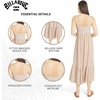 image:imageBillabong Womens Relaxed Fit Casual Smocked Top Maxi DressKhaki