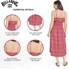 image:imageBillabong Womens Relaxed Fit Casual Smocked Waist Maxi DressBerry Pink