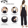 image:imageBillabong Womens Relaxed Fit Premium Quality Rayon Adjustable One Piece Overall JumpsuitBlack Sands