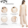 image:imageBillabong Womens Relaxed Fit Premium Quality Rayon Adjustable One Piece Overall JumpsuitKhaki
