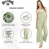 image:imageBillabong Womens Relaxed Fit Premium Quality Rayon Adjustable One Piece Overall JumpsuitPistachio