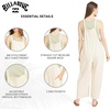 image:imageBillabong Womens Relaxed Fit Premium Quality Rayon Adjustable One Piece Overall JumpsuitSalt Crystal