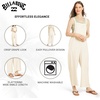 image:imageBillabong Womens Relaxed Fit Premium Quality Rayon Adjustable One Piece Overall JumpsuitSalt Crystal