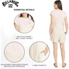 image:imageBillabong Womens Relaxed Fit Premium Quality Rayon Adjustable Short Jumpsuit Overall RomperSalt Crystal