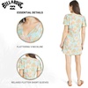 image:imageBillabong Womens Relaxed Fit Short Sleeve Casual Flattering VNeck Mini DressCoastal Blue