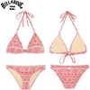 image:imageBillabong Womens Swimwear UPF 50 Adjustable Tie Triangle Bikini SetBerry Pink
