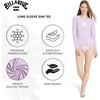 image:imageBillabong Womens Swimwear UPF 50 Long Sleeve Sun Tee Rash Guard ShirtPeaceful Lilac