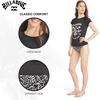 image:imageBillabong Womens Swimwear UPF 50 Short Sleeve Sun Tee Rash Guard ShirtBlack Pebble