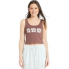 image:imageBillabong Womens Regular Fit Premium Soft Cotton Graphic Tank TopBark Brown