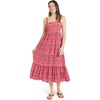 image:imageBillabong Womens Relaxed Fit Casual Smocked Top Maxi DressBerry Pink