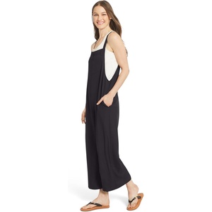 image:imageBillabong Womens Relaxed Fit Premium Quality Rayon Adjustable One Piece Overall JumpsuitBlack Sands