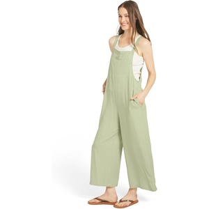 image:imageBillabong Womens Relaxed Fit Premium Quality Rayon Adjustable One Piece Overall JumpsuitPistachio