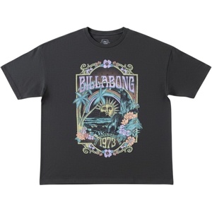 image:imageBillabong Womens Relaxed Fit Premium Soft Cotton Tee Short Sleeve Graphic Oversized TShirtOff Black
