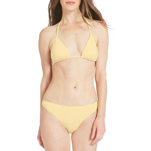 image:imageBillabong Womens Swimwear UPF 50 Adjustable Tie Triangle Bikini SetRetro Yellow