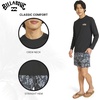 image:imageBillabong Mens Swimwear Regular Fit UPF 50 Long Sleeve Sun Tee Rash Guard ShirtBlack Beauty