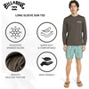 image:imageBillabong Mens Swimwear Regular Fit UPF 50 Long Sleeve Sun Tee Rash Guard ShirtRaven