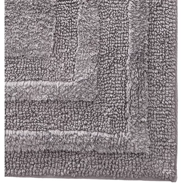 imageEddie Bauer  Bathroom Rug Runner Soft Tufted Cotton Bathroom Decor Super Absorbent amp Quick Dry Logan Light Grey 60 x 22Chrome Grey Runner