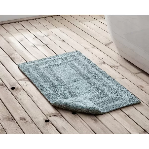 imageEddie Bauer  Bathroom Rug Runner Soft Tufted Cotton Bathroom Decor Super Absorbent amp Quick Dry Logan Light Grey 60 x 22Green 2 Piece