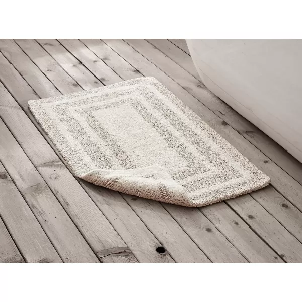 imageEddie Bauer  Bathroom Rug Runner Soft Tufted Cotton Bathroom Decor Super Absorbent amp Quick Dry Logan Light Grey 60 x 22Light Grey 2 Piece