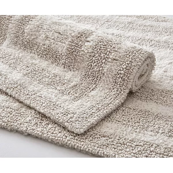 imageEddie Bauer  Bathroom Rug Runner Soft Tufted Cotton Bathroom Decor Super Absorbent amp Quick Dry Logan Light Grey 60 x 22Light Grey Runner