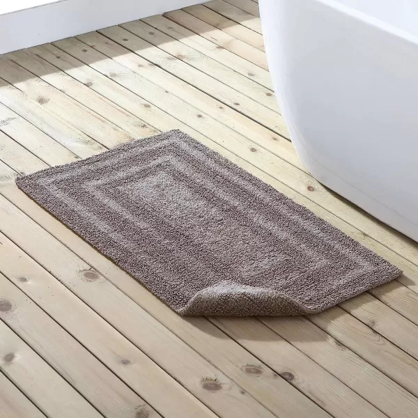imageEddie Bauer  Bathroom Rug Runner Soft Tufted Cotton Bathroom Decor Super Absorbent amp Quick Dry Logan Light Grey 60 x 22Medium Brown 2 Piece