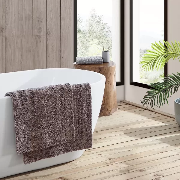 imageEddie Bauer  Bathroom Rug Runner Soft Tufted Cotton Bathroom Decor Super Absorbent amp Quick Dry Logan Light Grey 60 x 22Medium Brown 2 Piece