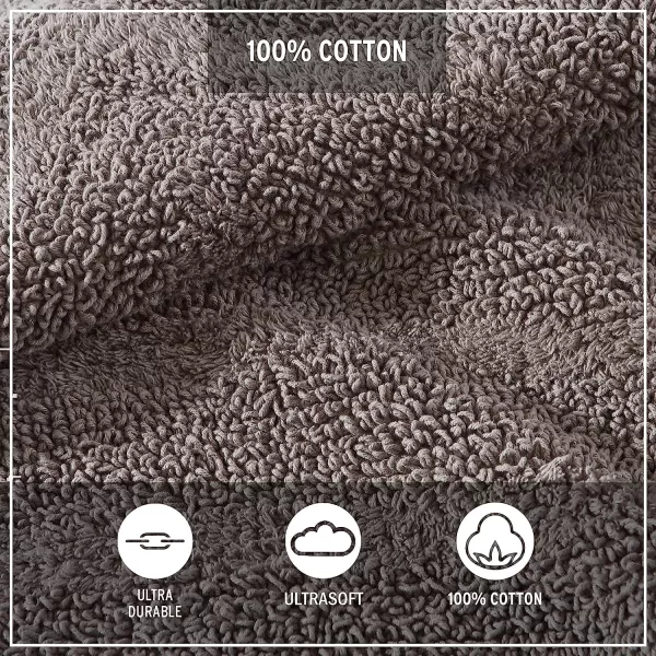 imageEddie Bauer  Bathroom Rug Runner Soft Tufted Cotton Bathroom Decor Super Absorbent amp Quick Dry Logan Light Grey 60 x 22Medium Brown 2 Piece