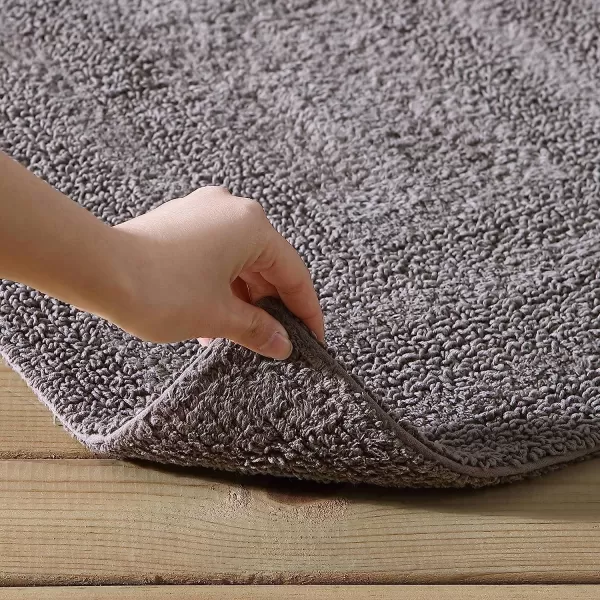 imageEddie Bauer  Bathroom Rug Runner Soft Tufted Cotton Bathroom Decor Super Absorbent amp Quick Dry Logan Light Grey 60 x 22Medium Brown 2 Piece